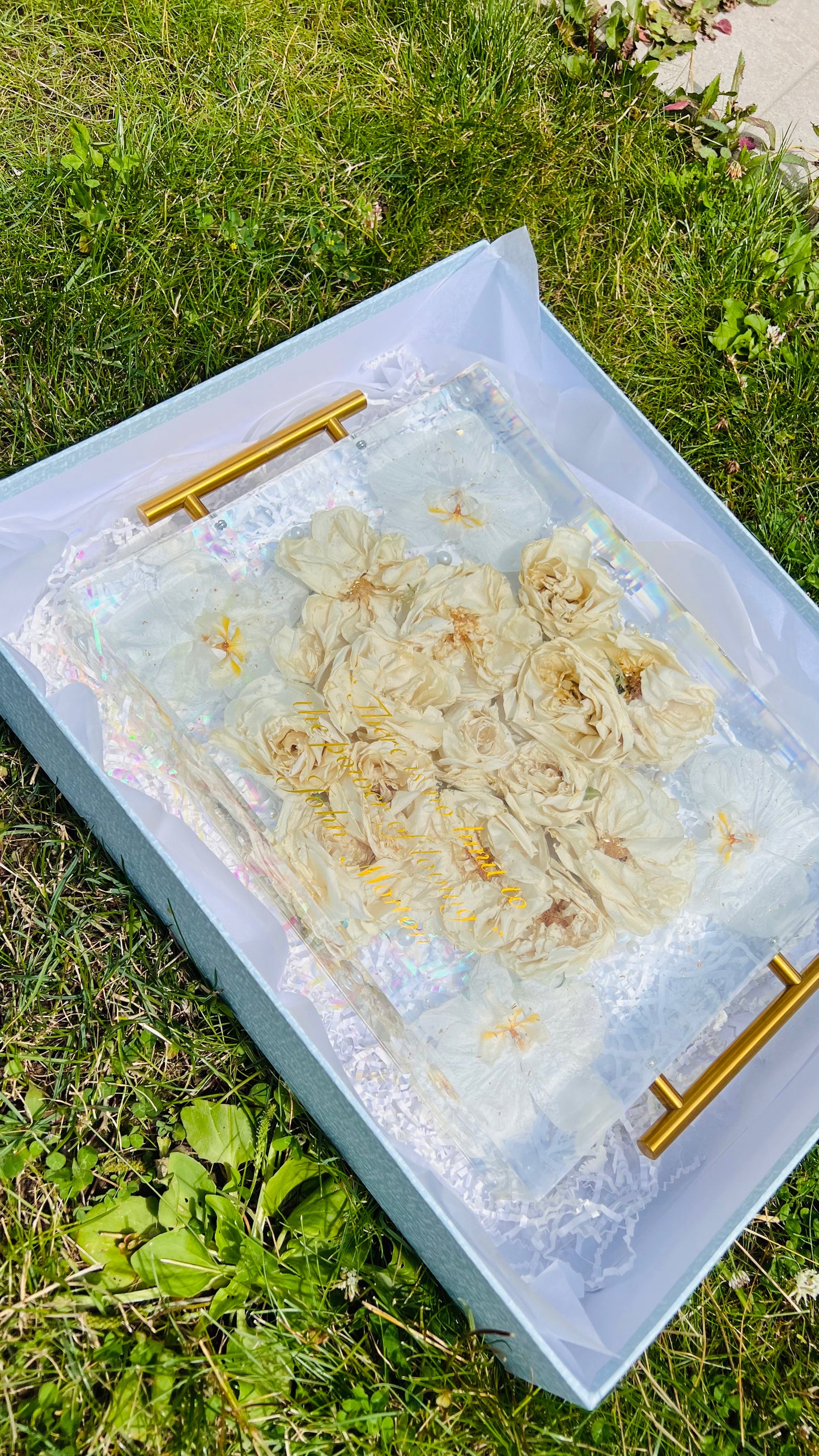 Custom Bouquet Preservation in Acrylic Resin Tray β Multiple Sizes πΈβ¨- 3D Flower preservation
