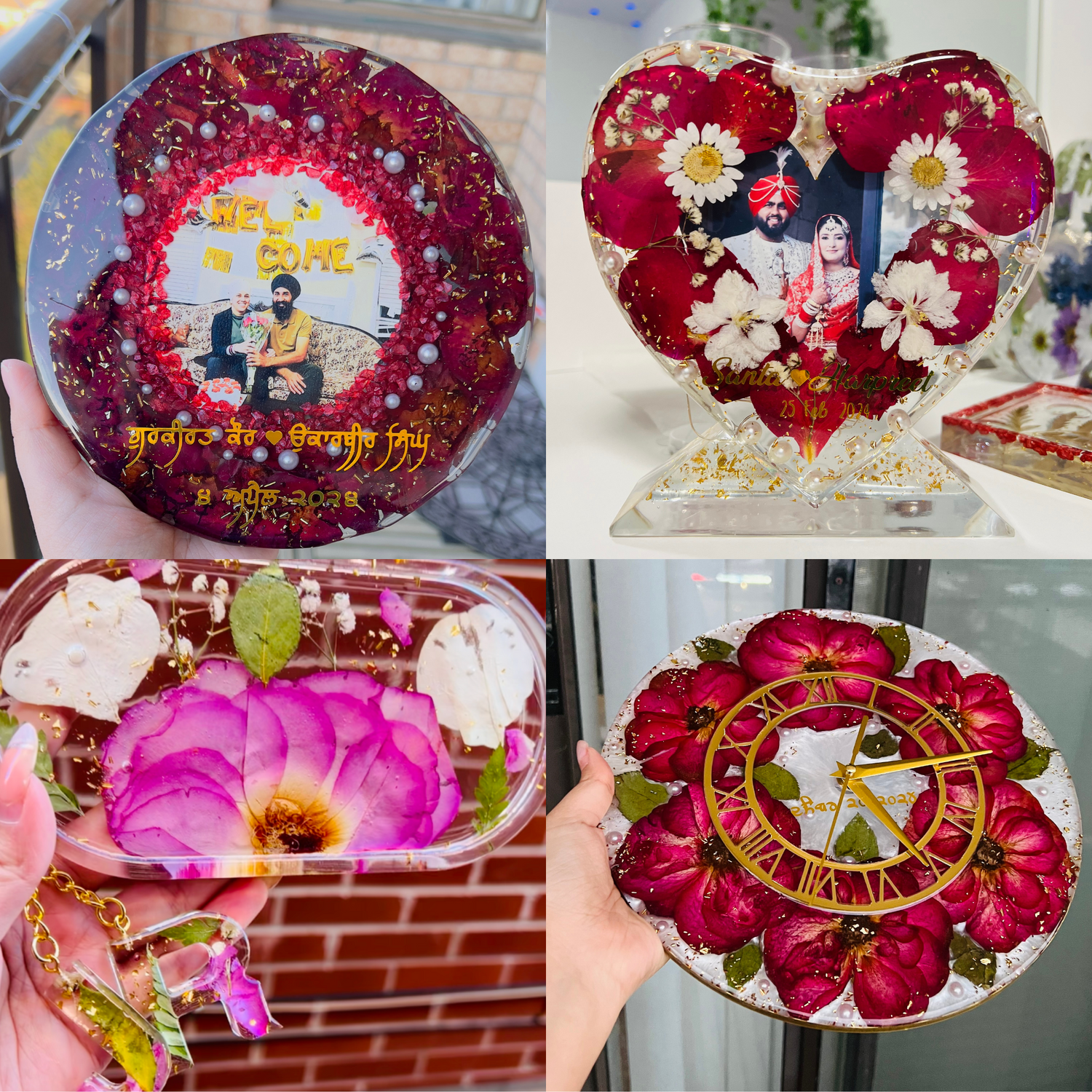 🌸 Pressed Floral Art Collection – Elegant Petals Preserved (Custom Order Only)