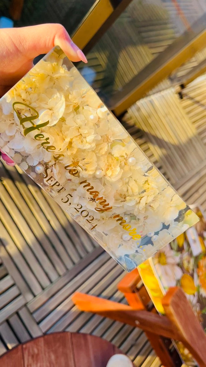 Custom Flower Preservation Resin Block - 3D Flower preservation (BestSeller)